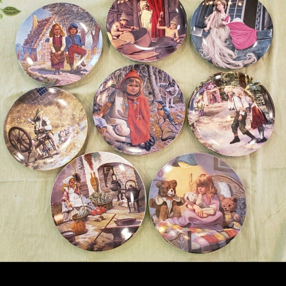 Vintage Fairy Tale Plate Sets Bradford Exchange Nursery or Child's room